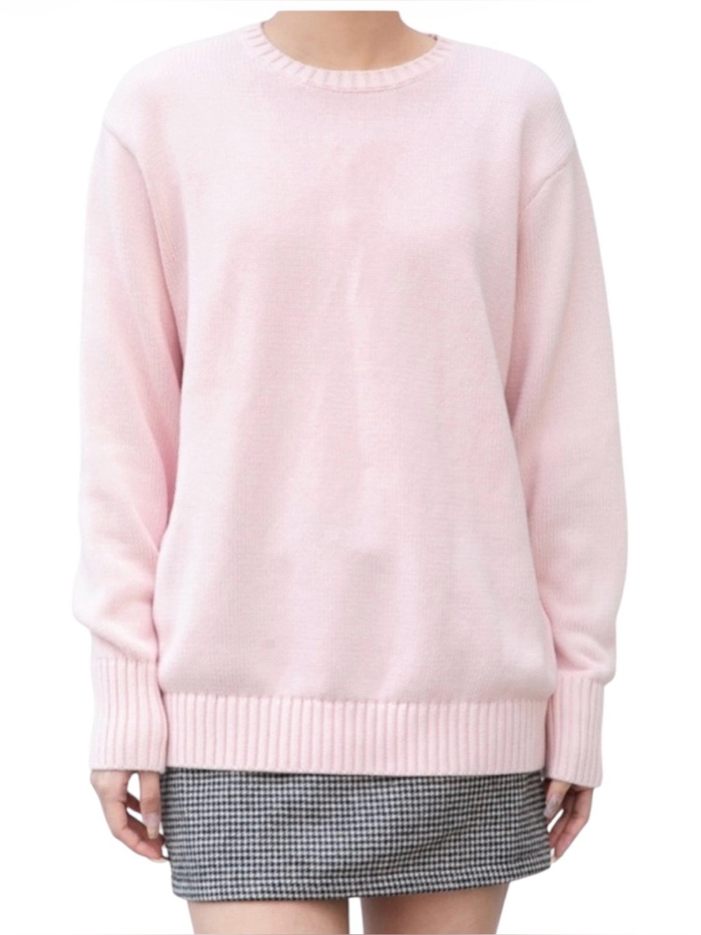 Brandy Melville Oversized Pastel Pink Sweater Crewneck S M L